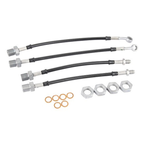  Kit of 4 GOODRIDGE aviation brake hoses for Lancia Monte Carlo - AVI0214 