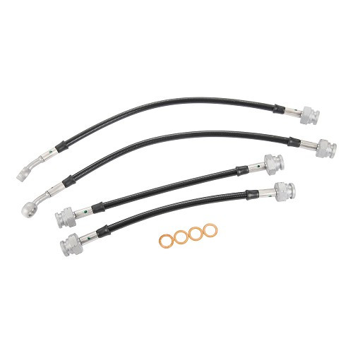  Kit 4 flessibili freno in stile aviazione GOODRIDGE per Opel Kadett E e Gsi - AVI0318 