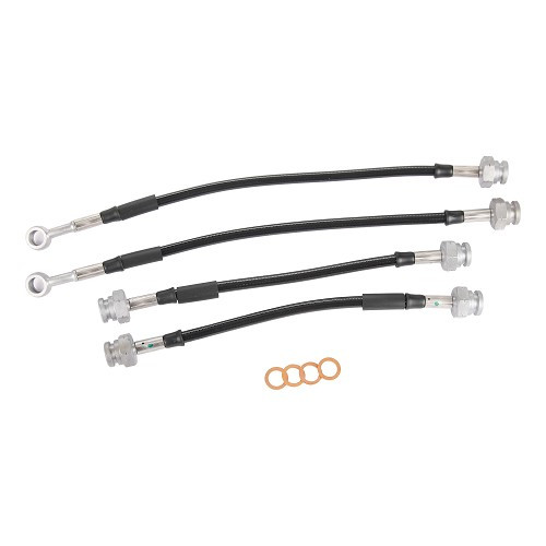  Kit of 4 GOODRIDGE aviation brake hoses for Opel Corsa AGsi - AVI0323 