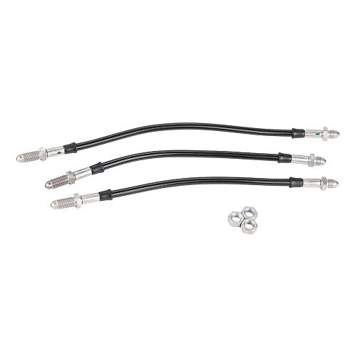  Kit of 3 GOODRIDGE aviation brake hoses for Triumph TR3 - AVI0453 