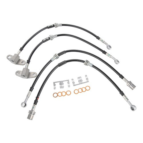  Kit 4 Flexibles de frein aviation GOODRIDGE pour Toyota MR2 SW20 et Turbo - AVI0460 