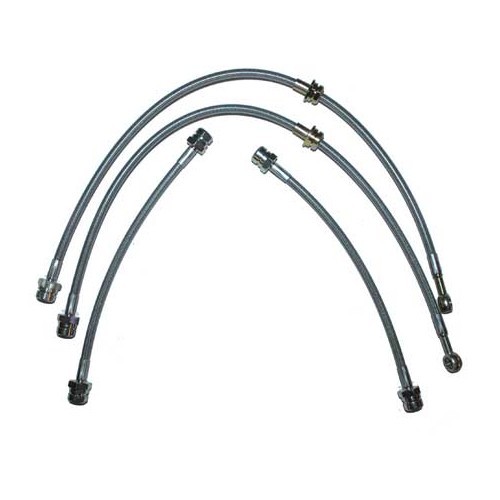  Kit of 4 GOODRIDGE aviation brake hoses for VW Golf 5 2WD (10/2003-11/2008) - AVI0533 