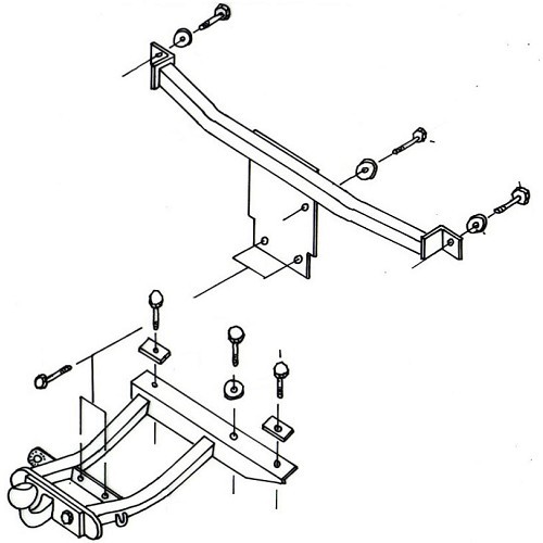  BOISNIER trekhaak voor AUDI 80 BERLINE 8C,B4 (09/1991 - 01/1996) - AW00001 