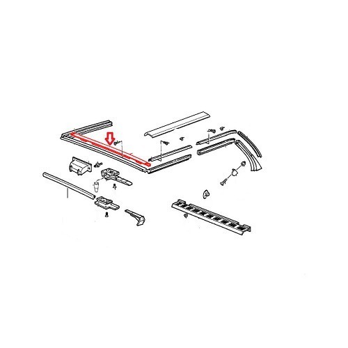 Vordere Schiene des Verdecks für BMW 3er E30 Cabrio (07/1985-01/1993) - BA01900