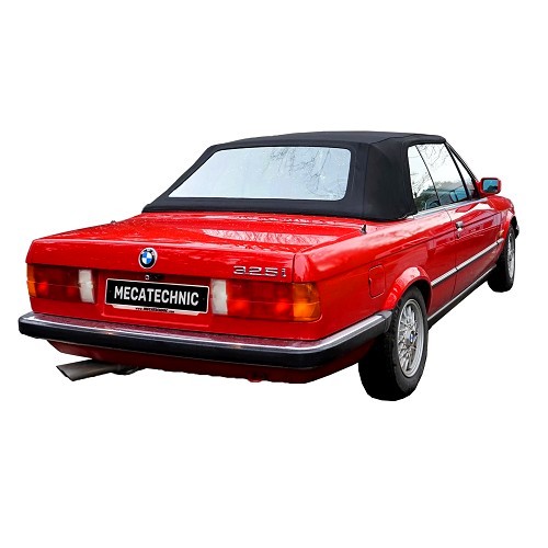  Complete zwarte softtop in alpacastof voor BMW 3 Reeks E30 Cabrio (07/1985-01/1993) - manueel - BA02000 