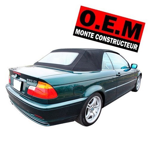     
                
                
    Capote OEM complète - Alpaga noir - BMW E46 de 2000 à 2005 - BA02601
