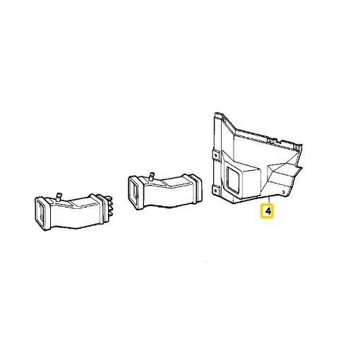 Condotto aria anteriore destro per Bmw Serie 3 E30 (09/1987-02/1994) - Fase 2 - BA10003