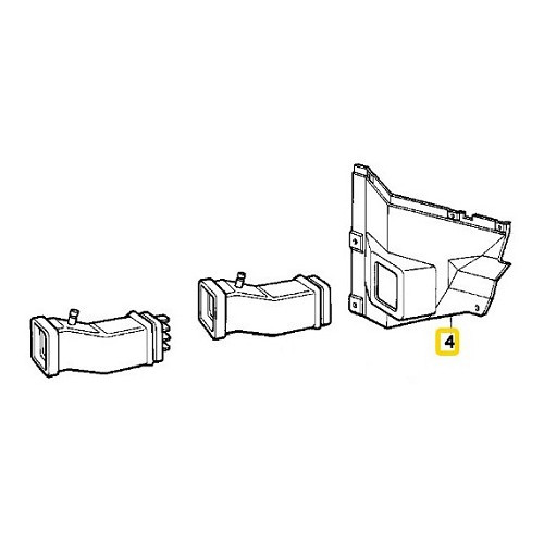 Front left air duct for Bmw 3 Series E30 (09/1987-02/1994) - Phase 2 - BA10004