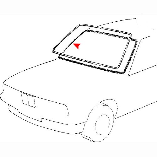 Joint de pare-brise avant pour BMW Série 3 E30 Berline Coupé Touring et Cabriolet (09/1987-) - BA13101