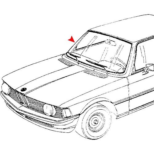 Vedação frontal do pára-brisas para BMW E21 até -&gt;01/82 - BA13104