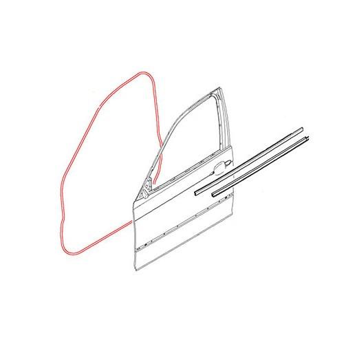 Surrounding seal for front left door for BMW E46 - BA14110