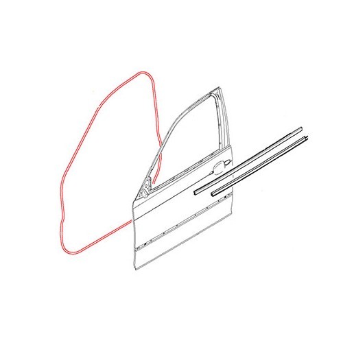 FEBI deurdichting rechtsvoor voor BMW 3 Reeks E46 Berline en Touring (04/1997-07/2005) - BA14112