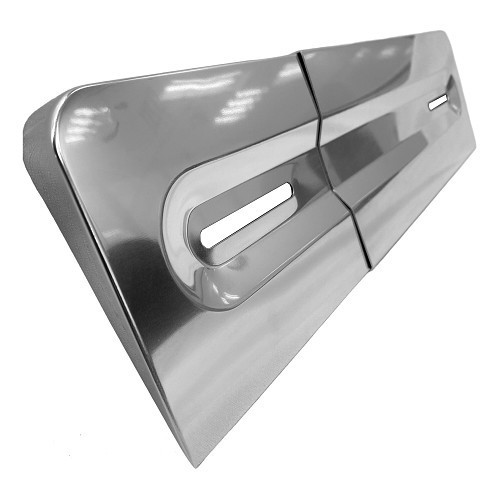 Support de plaque d'immatriculation arrière en aluminium poli pour BMW Série 02 E10 Berline Touring Cabriolet et Cabriolet Baur Targa (03/1966-07/1977) - version Europe - BA14130