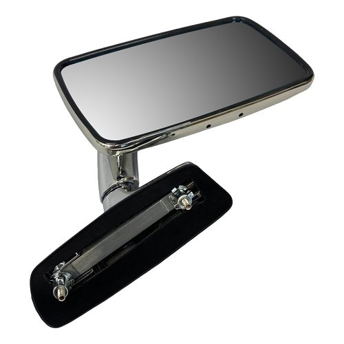 Right-hand rectangular chromed exterior mirror for BMW 02 Series E10 phase 2 (09/1973-07/1977) - BA14703