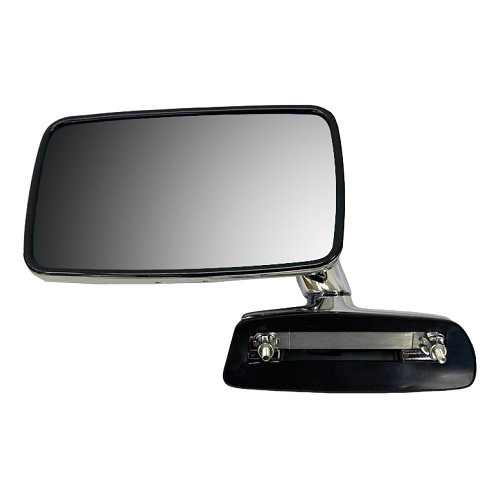  Left rectangular chromed exterior mirror for BMW 02 Series E10 phase 2 (09/1973-07/1977) - BA14704 