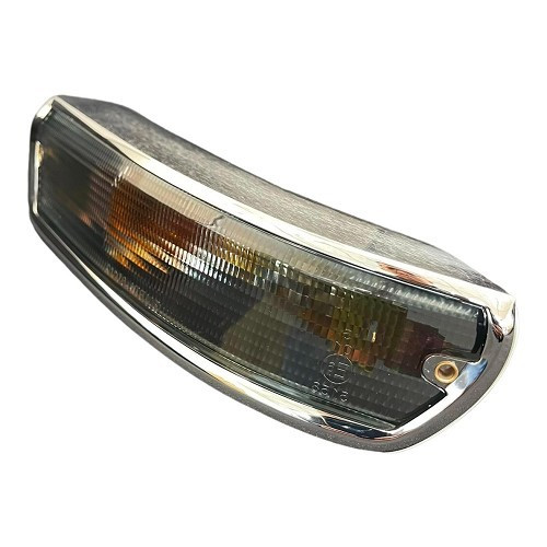 Right-hand turn signal in chromed aluminum, smoke version for BMW 02 Series E10 (03/1966-07/1977) - BA14708