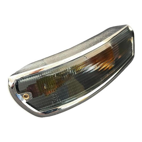 Left turn signal in chromed aluminum, smoke version for BMW 02 Series E10 (03/1966-07/1977) - BA14709