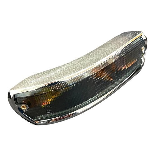  Left turn signal in chromed aluminum, smoke version for BMW 02 Series E10 (03/1966-07/1977) - BA14709 