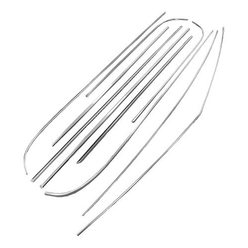 Baguettes de tour de caisse supérieur en aluminium poli pour BMW Série 02 E10 (03/1966-11/1975) - BA14800