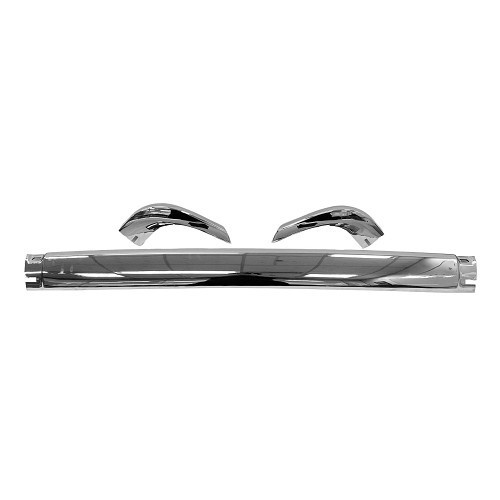 Rear bumper chrome version Europe without bumpers for BMW 02 Series E10 phase 1 (03/1966-03/1971) - type without rubber strip - BA14821