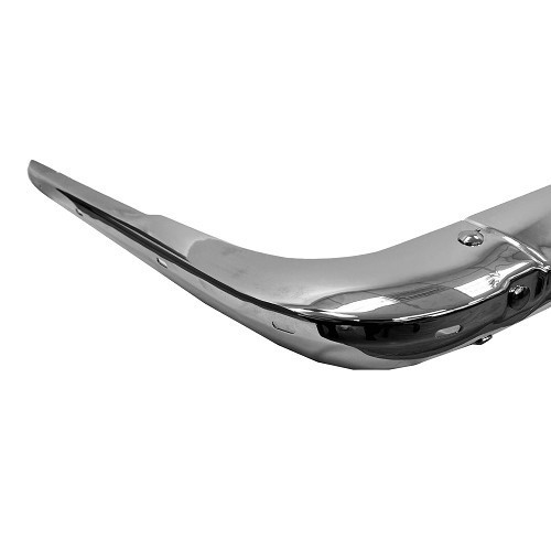 Rear bumper chrome version Europe without bumpers for BMW 02 Series E10 phase 1 restyled and phase 2 (04/1971-07/1977) - type with rubber strip - BA14822