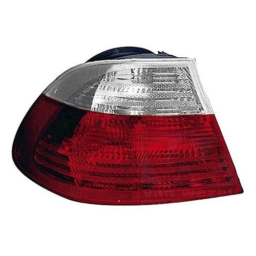 Left rear light on wing with white indicator for BMW series 3 E46 Coupe phase 1 (-03/2003) - without bulb holder