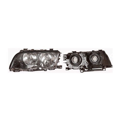  Left headlight in black shell for BMW E46 ->09/2001 - BA17013 