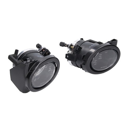 Crystal clear fog lamps with black surround for BMW 3 Series E46 Sedan Touring Coupé and Cabriolet (04/1997-08/2006) - the pair - BA17640