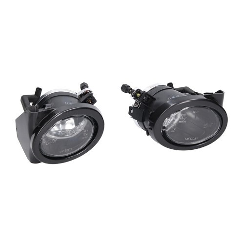 Crystal clear fog lamps with black surround for BMW 3 Series E46 Sedan Touring Coupé and Cabriolet (04/1997-08/2006) - the pair