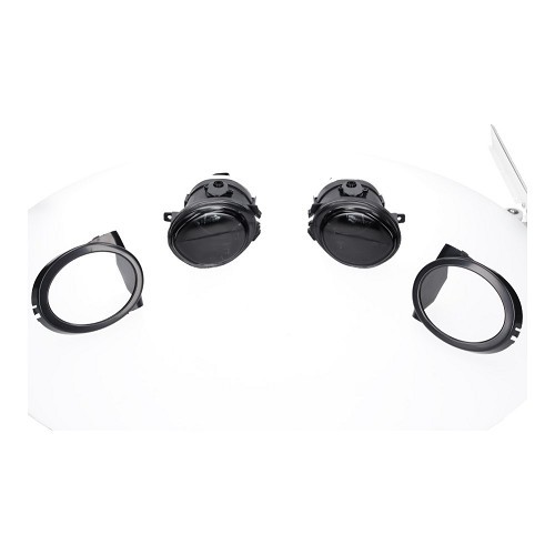 Tinted fog lamps with smooth glass and black surround for BMW 3 Series E46 and 5 Series E39 - per pair