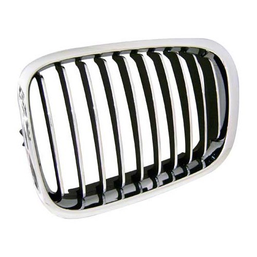  Verchroomde grille links voor BMW 3 Reeks E46 Touring Sedan fase 1 (-08/2001) en Compact (01/2001-12/2004) - bestuurderszijde - BA18207 