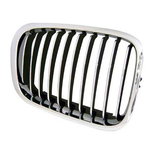  Grille de calandre droite chromée pour BMW Série 3 E46 Berline Touring phase 1 (-08/2001) et Compact (01/2001-12/2004) - côté passager - BA18208 