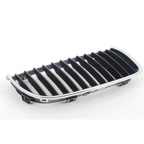  Grille de calandre droite noire pourtour chromé pour BMW Série 3 E90 Berline et E91 Touring phase 1 (02/2004-09/2008) - côté passager - BA18212 