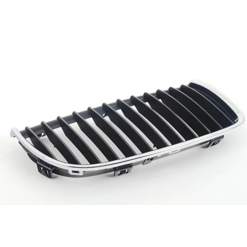 Black/chromium front grille, right side, for BMW E90 & E91