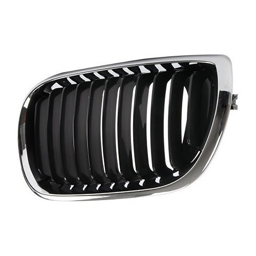 Black left grille with chrome surround for BMW 3 Series E46 Sedan and Touring phase 2 (09/2001-) - driver's side - BA18303