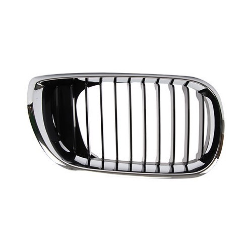  Grille de calandre droite noire pourtour chromé pour BMW Série 3 E46 Berline et Touring phase 2 (09/2001-) - côté passager - BA18304 