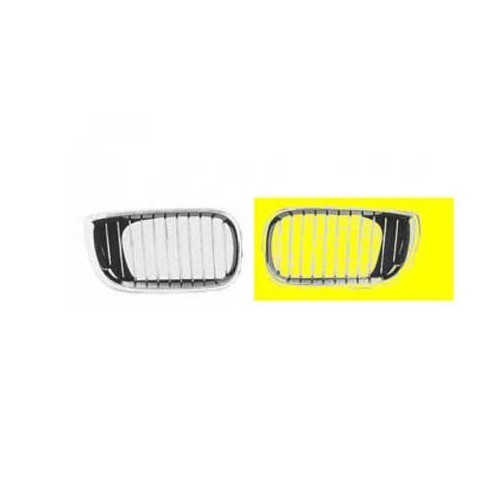 Grille de calandre gauche chromée pour BMW Série 3 E46 Berline et Touring phase 2 (09/2001-) - côté conducteur - BA18305