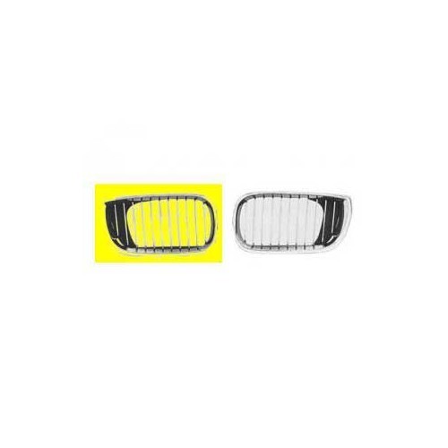 Grille de calandre droite chromée pour BMW Série 3 E46 Berline et Touring phase 2 (09/2001-) - côté passager - BA18306