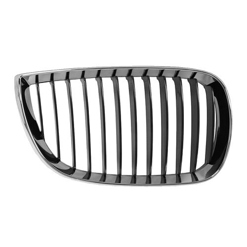  Grille de calandre ouverte noire pourtour chromé pour BMW Série 1 E81 E87 E87LCI Berline 3 et 5 portes (02/2003-12/2011) - côté droit - BA18308 