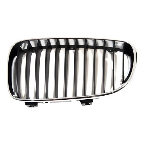  Grille de calandre ouverte noire pourtour chromé pour BMW Série 1 E81 E82 E87LCI E88 (02/2006-10/2013) - côté gauche - BA18309 