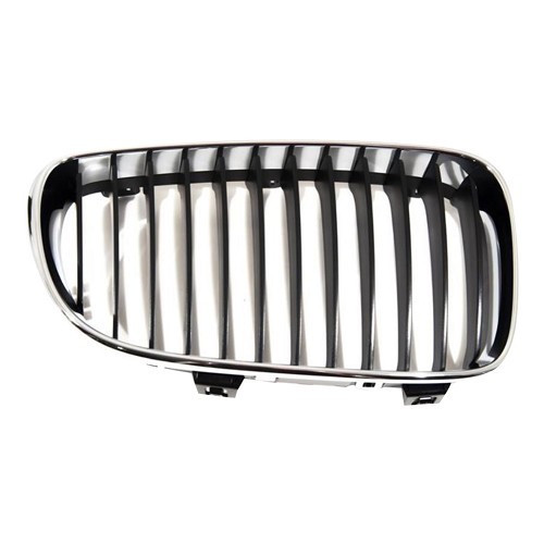  Zwarte open front grille met chromen rand voor BMW 1 Reeks E81 E82 E87LCI E88 (02/2006-10/2013) - rechterzijde - BA18310 