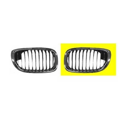  Kühlergrill links schwarz mit Chromumrandung für BMW 3er E46 Coupé und Cabrio Phase 1 (-03/2003) - Fahrerseite - BA18315-1 