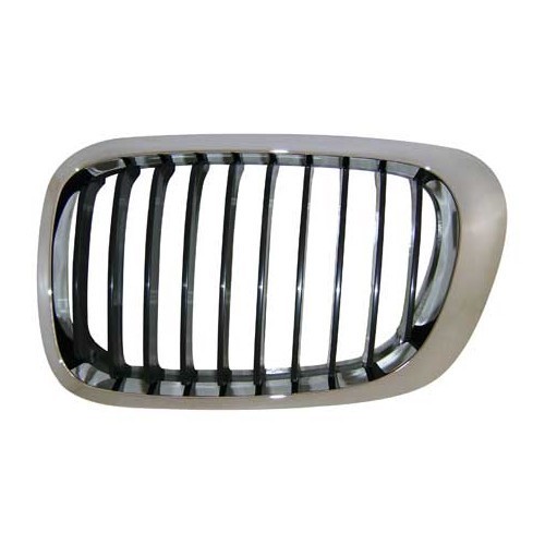  Grille de calandre gauche noire pourtour chromé pour BMW Série 3 E46 Coupé et Cabriolet phase 1 (-03/2003) - côté conducteur - BA18315 