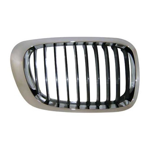  Grille de calandre droite noire pourtour chromé pour BMW Série 3 E46 Coupé et Cabriolet phase 1 (-03/2003) - côté passager - BA18316 