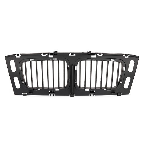  Grille de calandre centrale largeur 55cm en plastique noir pour BMW Série 5 E34 Berline Touring V8 phase 1 (-03/1994) et phase 2 (04/1994-) - version large - BA18403 