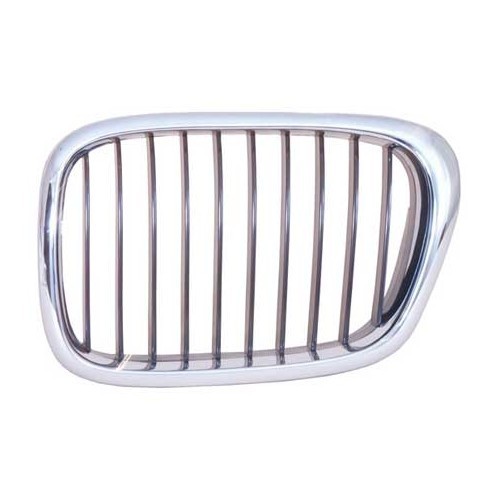  Verchroomde grille links voor BMW 5 Reeks E39 Sedan en Touring fase 2 (09/2000-) - bestuurderszijde - BA18420 