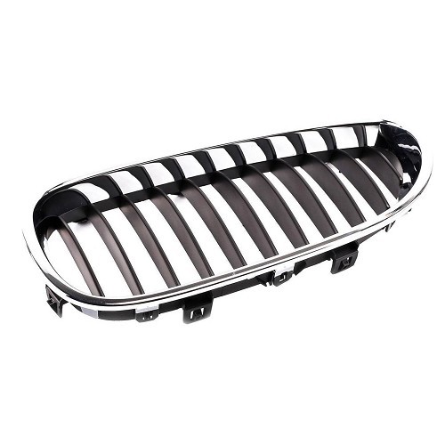 Grille de calandre noire pourtour chromé pour BMW Série 5 E60 E60LCI Berline et E61 E61LCI Touring (12/2001-05/2010) - côté gauche - BA18431