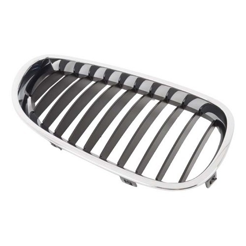 Kühlergrill schwarz mit Chromumrandung für BMW 5er E60 E60LCI Limousine und E61 E61LCI Touring (12/2001-05/2010) - rechte Seite - BA18432