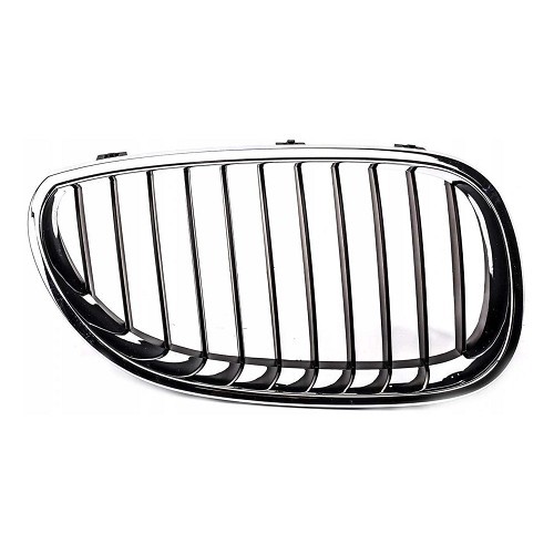  Kühlergrill schwarz mit Chromumrandung für BMW 5er E60 E60LCI Limousine und E61 E61LCI Touring (12/2001-05/2010) - rechte Seite - BA18432 