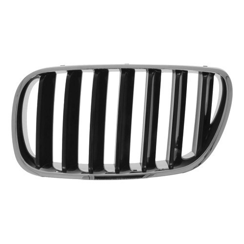  Zwart radiatorrooster links met chromen rand voor BMW X3 E83 LCI (02/2006-08/2010)  - BA18435 